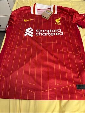 Nike Red Liverpool FC Home Shirt with Yellow Accents